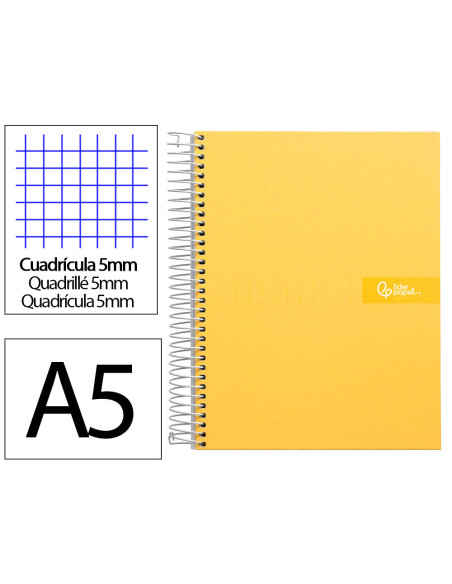 CUADERNO ESP. CRAFTY A5 T.FORRADA MICRO 5MM 5B 6T. 120H. 90GR. AM.