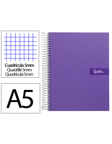 CUADERNO ESP. CRAFTY A5 T.FORRADA MICRO 5MM 5B 6T. 120H. 90GR. VIO.