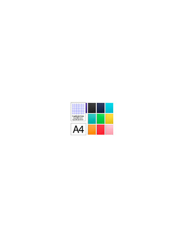 CUADERNO ESP. JOLLY A4 T.FORRADA MICRO 5MM 5B 4T.140H.75GR. COL.SURT.