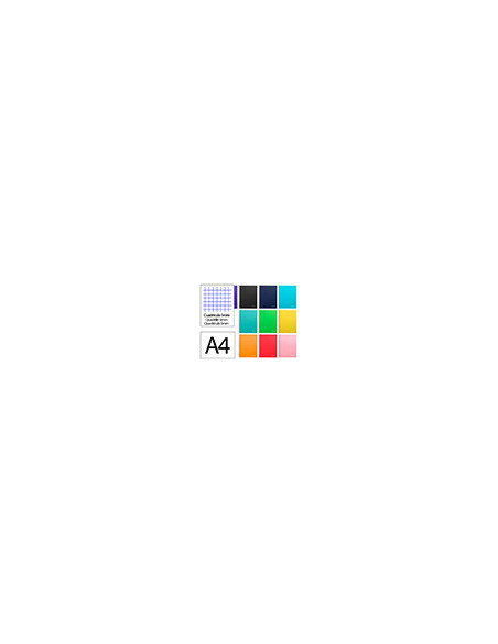CUADERNO ESP. JOLLY A4 T.FORRADA MICRO 5MM 5B 4T.140H.75GR. COL.SURT.