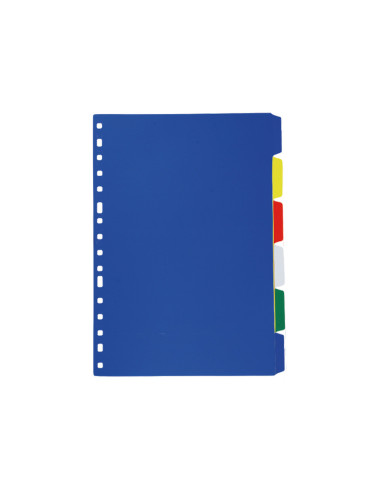 SEPARADOR LIDERPAPEL PLASTICO JUEGO  6 SEPARADORES FOLIO 16 TALADROS