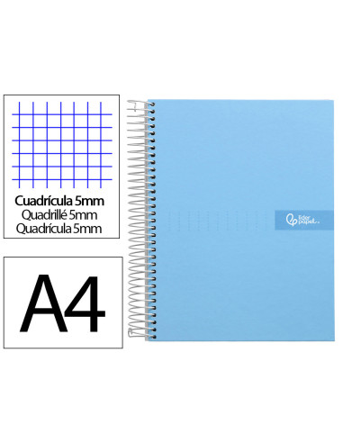 CUADERNO ESP. CRAFTY A4 T.FORRADA MICRO 120H 90GR.5MM.5B.4T.AZ.*77137