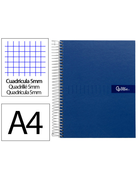 CUADERNO ESP. CRAFTY A4 T.FORRADA 5MM 5B 4T.120H.90GR. AZ .*32895