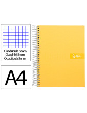 CUADERNO ESP. CRAFTY A4 T.FORRADA MICRO 120H 90GR. 5MM 5B.4T. AM.