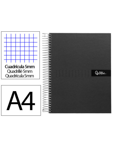 CUADERNO ESP. CRAFTY A4 T.FORRADA MICRO 120H 90GR. 5MM.5B.4T. NG.