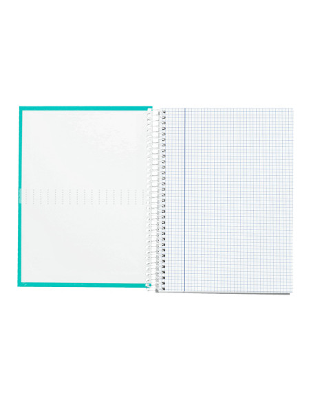 CUADERNO ESP. CRAFTY A4 T.FORRADA MICRO 120H 90GR. 5MM 5B.4T. TURQ.