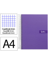 CUADERNO ESP. CRAFTY A4 T.FORRADA MICRO 120H 90GR. 5MM 5B.4T. VIO.