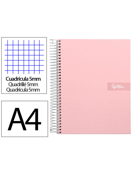 CUADERNO ESP. CRAFTY A4 T.FORRADA MICRO 120H 90GR. 5MM.5B.4T. ROSA