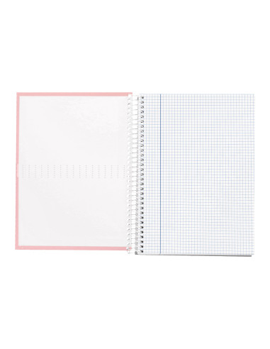 CUADERNO ESP. CRAFTY A4 T.FORRADA MICRO 120H 90GR. 5MM.5B.4T. ROSA