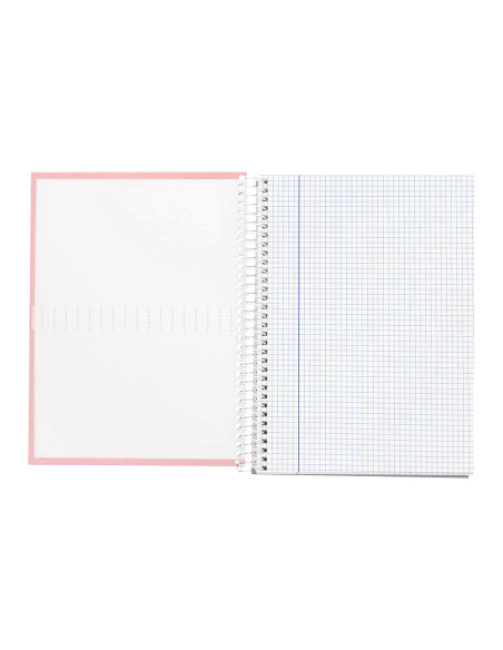 CUADERNO ESP. CRAFTY A4 T.FORRADA MICRO 120H 90GR. 5MM.5B.4T. ROSA