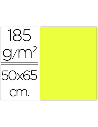 CARTULINA GUARRO AMARILLO LIMON 50X65 CM 185 GR