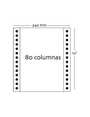 PAPEL CONTINUO 240X12 BLANCO 2 H.CAJA 1500 JUEGOS