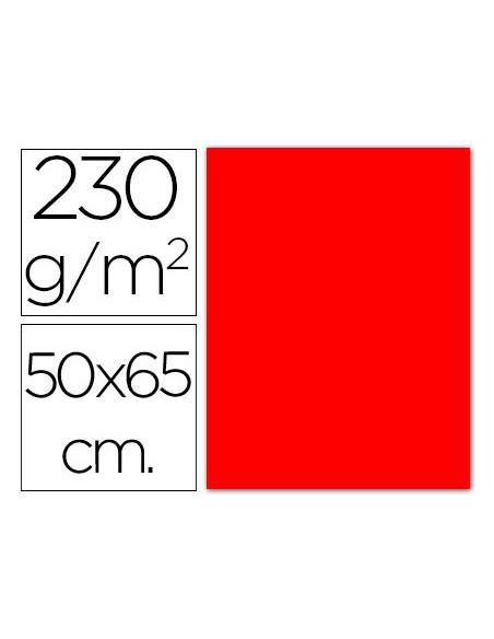 CARTULINA FLUOR ROJA 50X65 CM