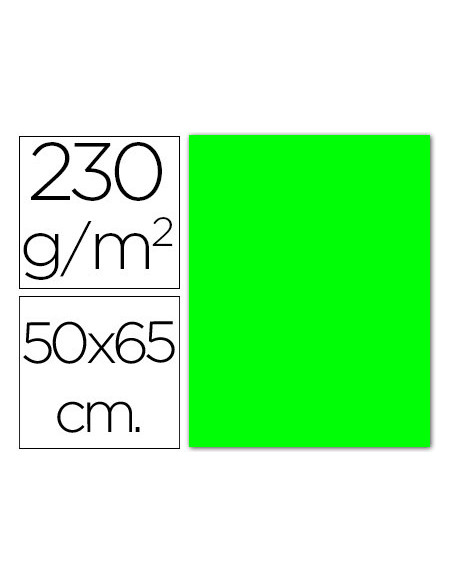 CARTULINA FLUOR VER 50X65 CM