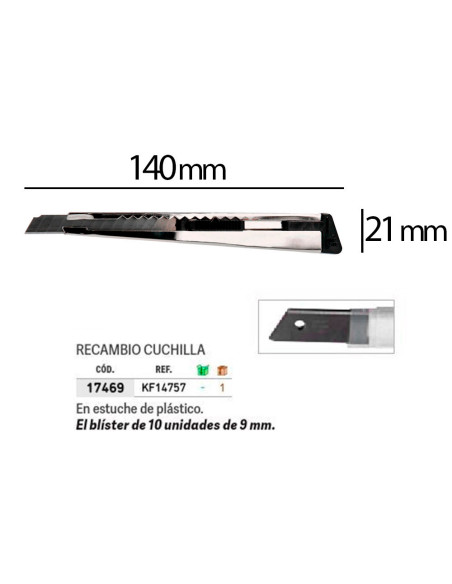 CUTTER METALICO Q-CON.C/FUNDA CUCHILLA ESTRECHA