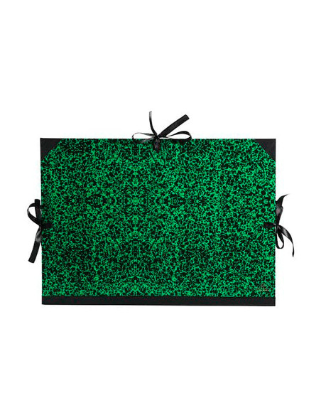 CARPETA DIBUJO CANSON CLASSIC 52X72 CM CON LAZOS MARMOL VERDE
