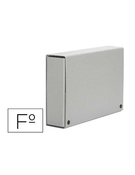 CARPETA PROYECTOS PARDO FL.LOMO 120 MM CARTON FORRADO GRIS BROCHE