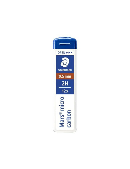 MINAS STAEDTLER MARS MICRO GRAFITO 0,5 MM 2H TUBO CON 12 UNIDADES