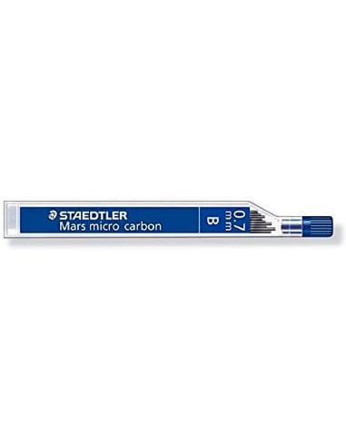 MINAS STAEDTLER MARS MICRO GRAFITO 0,7 MM B TUBO CON 12 UNIDADES