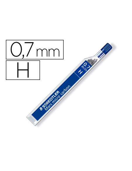 MINAS STAEDTLER MARS MICRO GRAFITO 0,7 MM H TUBO CON 12 UNIDADES
