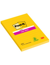 BLOC NOTAS ADH. POST-IT SUPER STICKY 102X152MM HORIZONTAL 75H. AM.