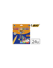 LAPICES COLORES BIC EVOLUTION STRIPES C.24 SURT. 2