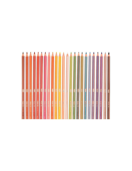 LAPICES COLORES BIC EVOLUTION STRIPES C.24 SURT.