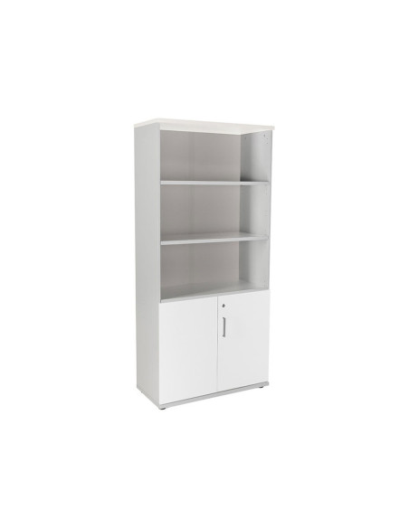 ARMARIO ROCADA TRES EST.2 PUERTAS  195X90X45 GRIS/BL