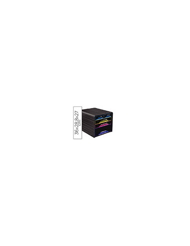 FICHERO CAJONES SOBREMESA CEP 5 CAJONES MIXTOS NG/MULTI 360X288X270MM