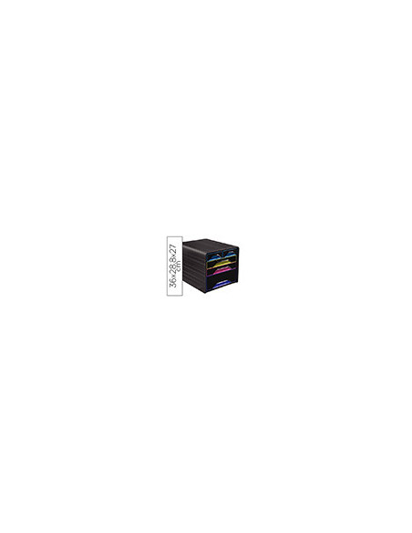 FICHERO CAJONES SOBREMESA CEP 5 CAJONES MIXTOS NG/MULTI 360X288X270MM