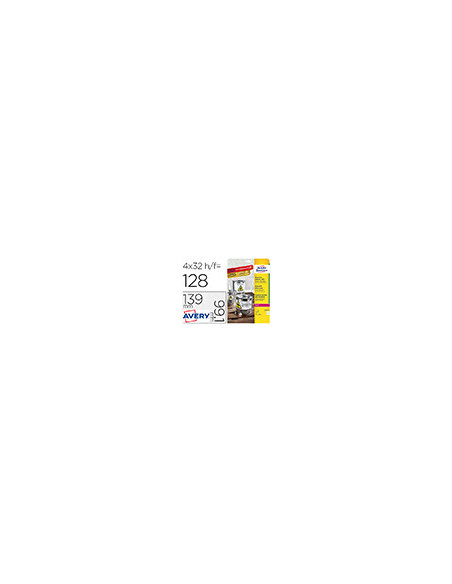 ETIQUETA ADH. AVERY L4774-8 99,1X139MM POLIESTER BL. 32UD.
