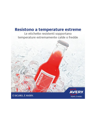 ETIQUETA ADH. AVERY L4774-8 99,1X139MM POLIESTER BL. 32UD.