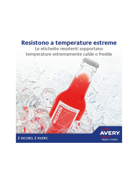 ETIQUETA ADH. AVERY L4774-8 99,1X139MM POLIESTER BL. 32UD.