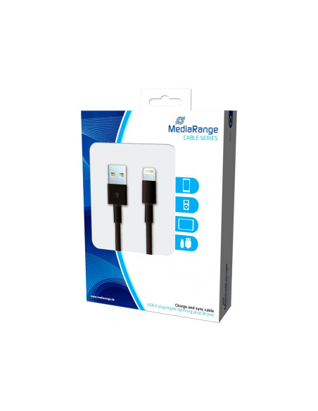 CABLE USB 2.0A APPLE LIGHTNING MEDIARANGE USB 2.0 1MT.NG.