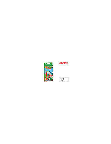 LAPICES COLORES ALPINO BORRABLE GOMA C.12 SURT.