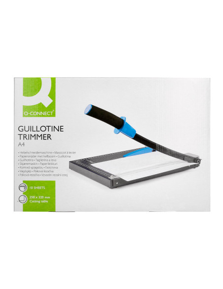 CIZALLA Q-CONNECT METALICA DE PALANCA A4 CAPACIDAD CORTE 10 HOJAS