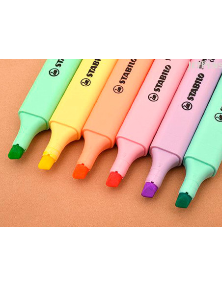 ROTULADOR STABILO FLUORESCENTE SWING COOL PASTEL BOLSA 6 UD.SURT.