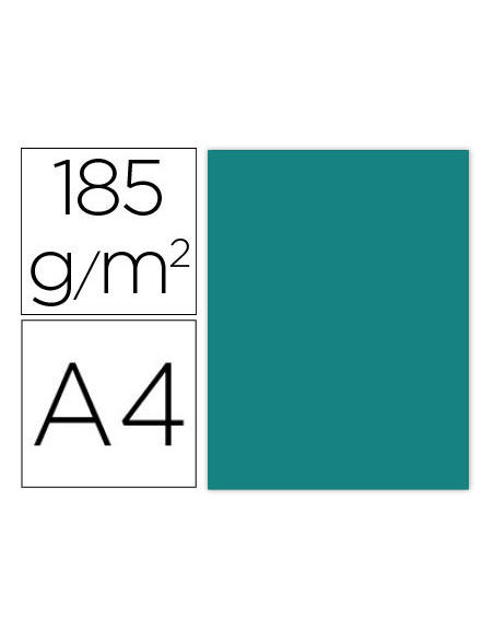 CARTULINA GUARRO A4 VER.MENTA 185 GR PQ.50 H