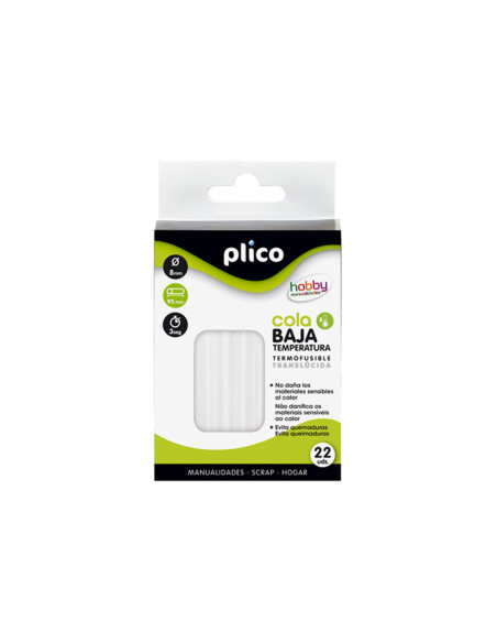 BARRA TERMOFUSIBLE PLICO COLA BAJA TEMPERATURA 8X95MM 22 UDS.