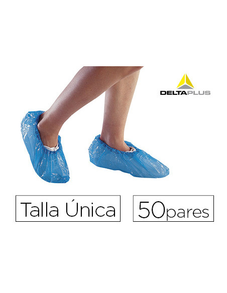 CUBRE CALZADO POLIETILENO AZ.TALLA UNICA PAQ. 50 UD