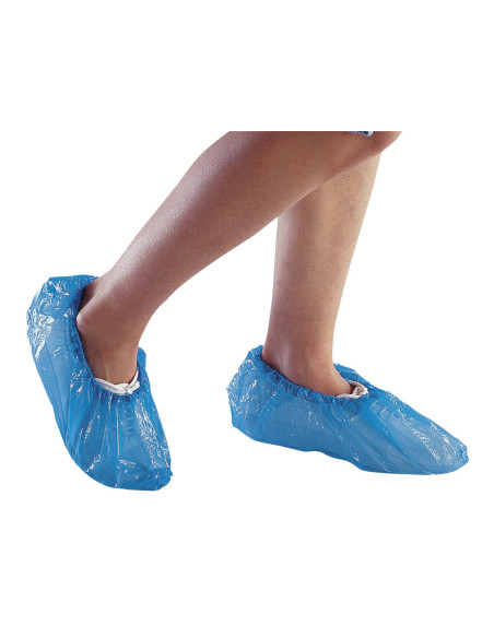 CUBRE CALZADO POLIETILENO AZ.TALLA UNICA PAQ. 50 UD