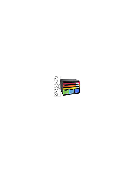 FICHERO CAJ.SOBREMESA EXACOMPTA 6 CAJ.MULTICOLORES 270X355X271 MM