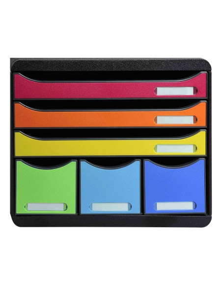 FICHERO CAJ.SOBREMESA EXACOMPTA 6 CAJ.MULTICOLORES 270X355X271 MM