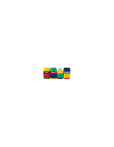 SACAPUNTAS MILAN PLASTICO 2 USOS GOMA COMPACT MIX