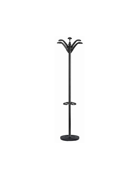 PERCHERO METALICO FLORA PIE 6 COLG.PARAGUERO Y BANDEJA NG.177X38CM