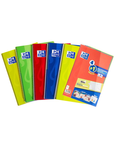 CUADERNO ESP. OXFORD PIZARRA FL. T.EXTRA. 4MM 80H. 90GR. PK.5UD.