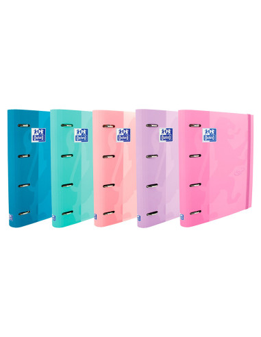CARPETA RECAMBIO OXFORD TOUCH PASTEL 4AN.35MM A4+ T.EXTRA.GOMILLA COL