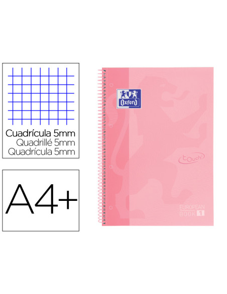 CUADERNO ESP. OXFORD SCHOOL A4+ T.EXTRA 5MM 80H. 90GR. FLAMINGO