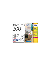 ETIQUETA ADH.AVERY POLIESTER SUPER ADHERENTE BL.45,7X25,4MM 800 UD. 2