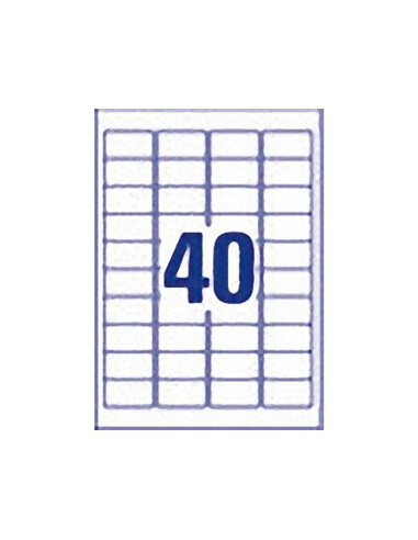 ETIQUETA ADH.AVERY POLIESTER SUPER ADHERENTE BL.45,7X25,4MM 800 UD.
